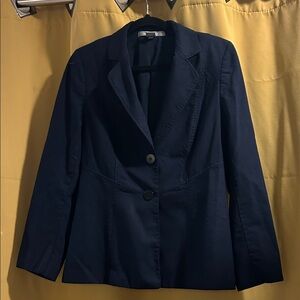 Ellen Tracy Navy Tailored Blazer Jacket